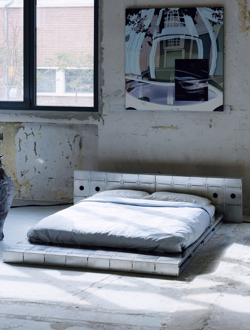 PLATFORM by Rik Frans Jansen with Brut Studios cotton sateen bedding. GOOD  SELECTION, Paris Design Week 2026. Photo: Nam Seung Rok.