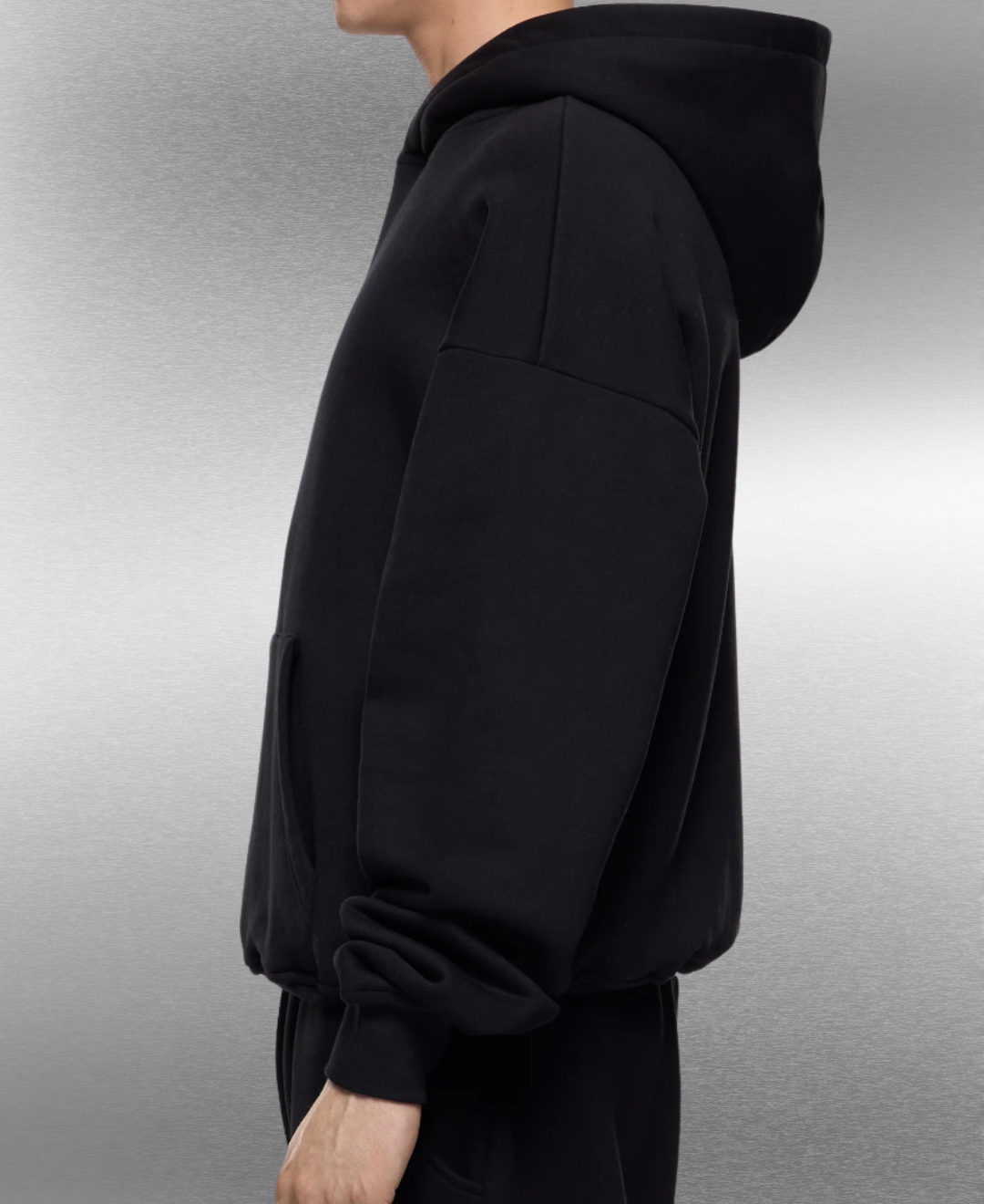 Boxy cut Black hoodie