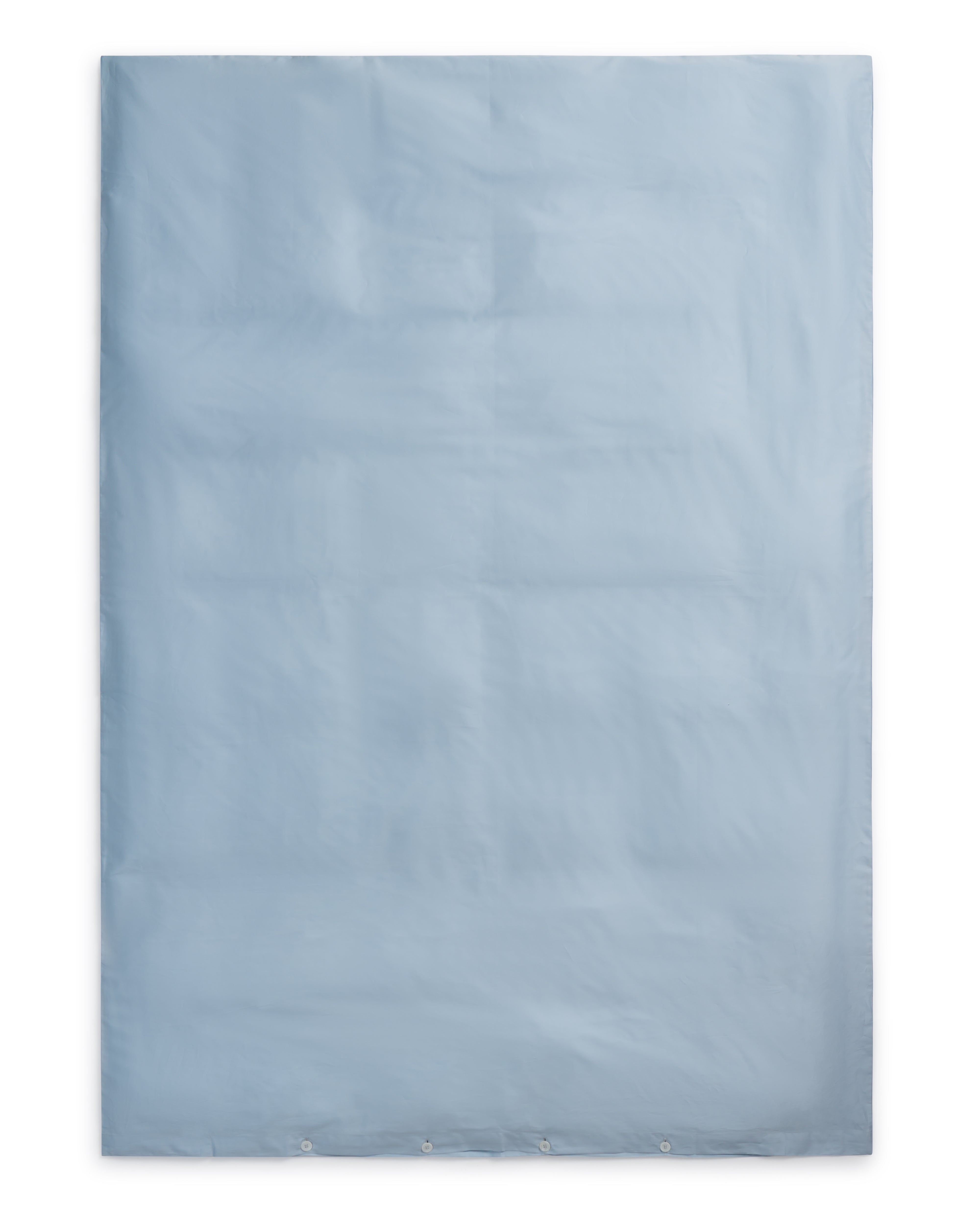 Concrete Blue sateen bedding, lifestyle detail, bedroom setting