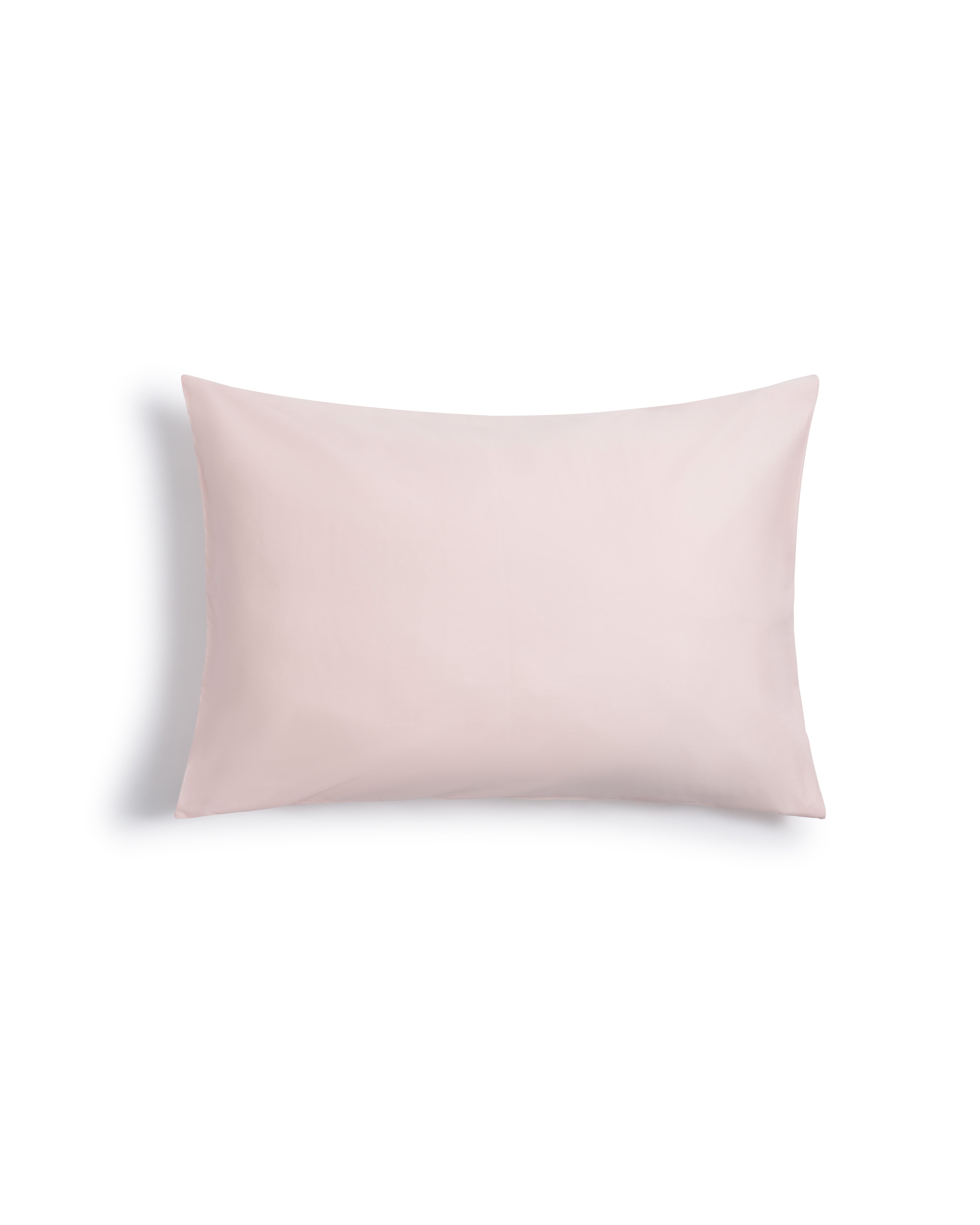 Clay Dust percale pillowcase, flat lay