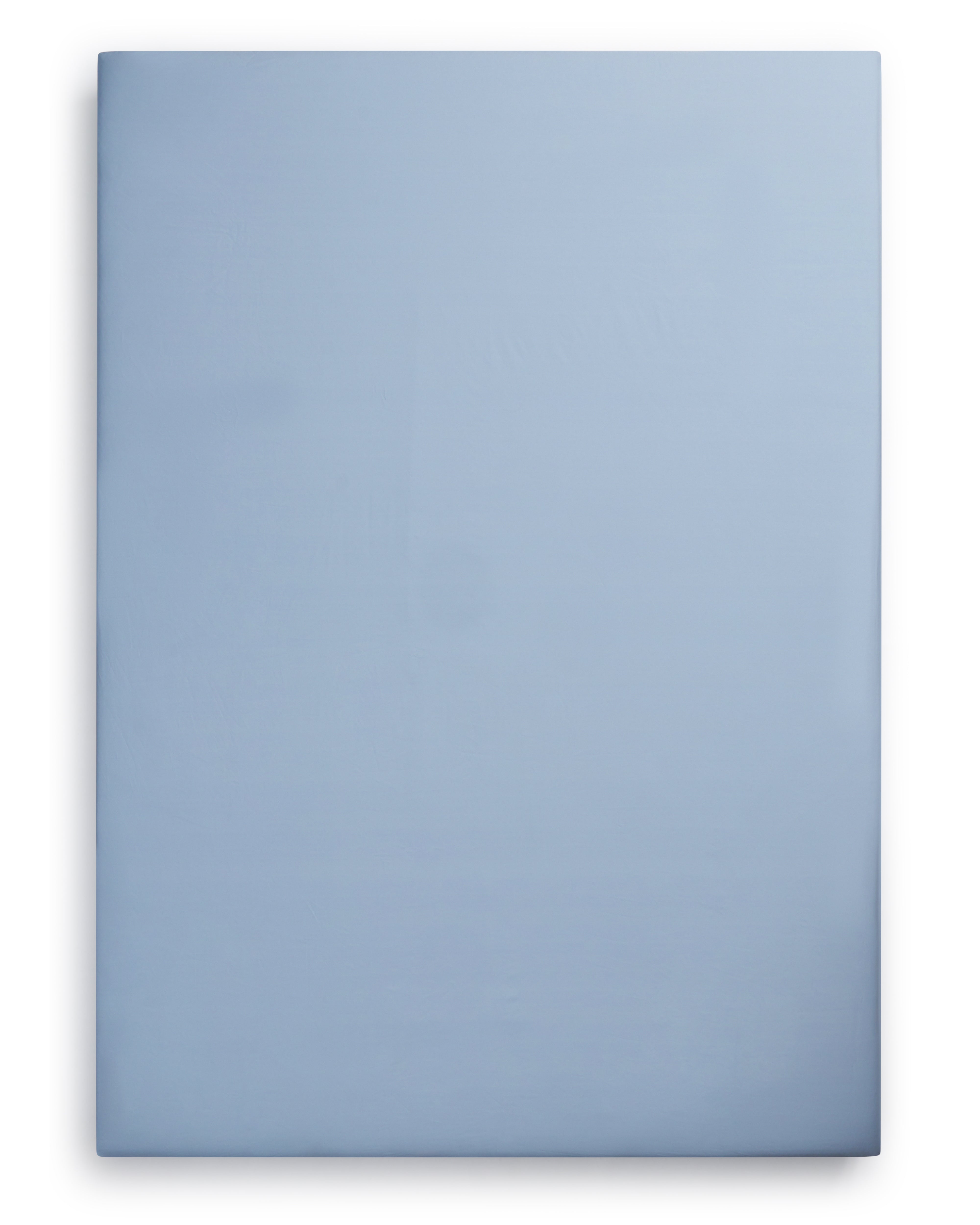 Concrete Blue Fitted Sheet - Percale