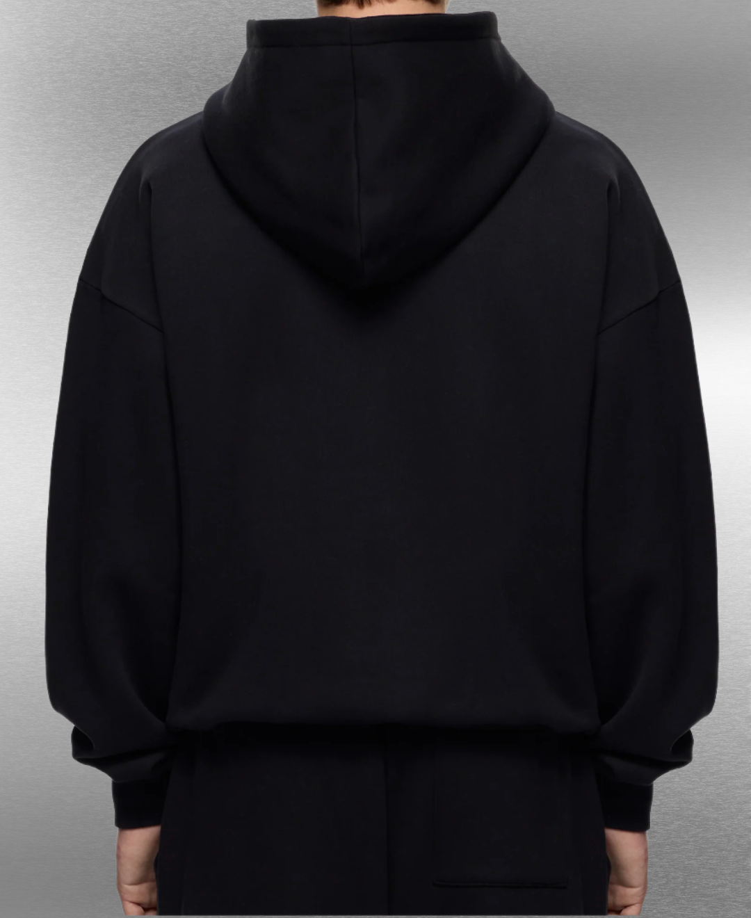 Boxy cut Black hoodie