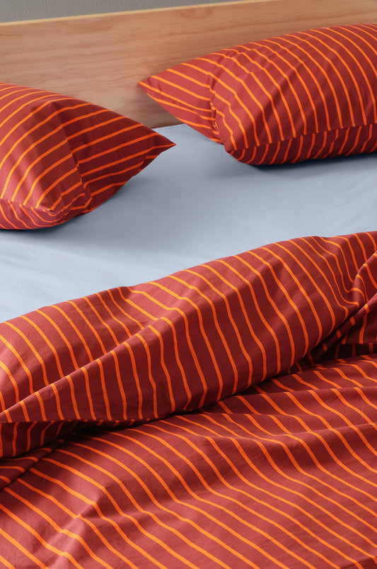 Duvet cover terracotta and orange